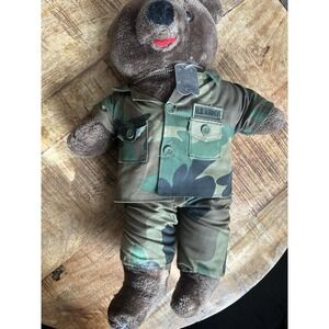 Vintage 1989Bear Force of America U.S. Army Teddy Bear Military PX Made in Korea